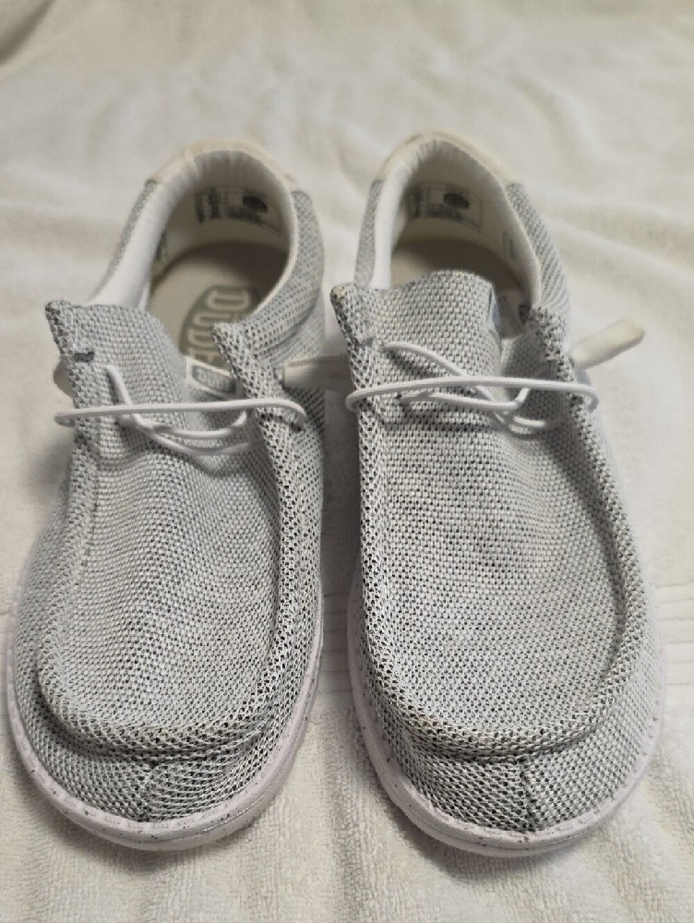 Hey Dude Wally Sox Stone White Slip-On Loafers Men's Size 11 - Picture 7 of 16